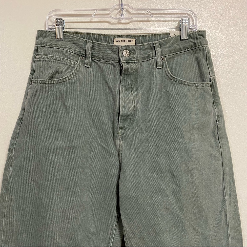 Free People Jeans Women Size 8/29 Green We the free Deep Trance Boyfriend Jeans - Picture 3 of 15